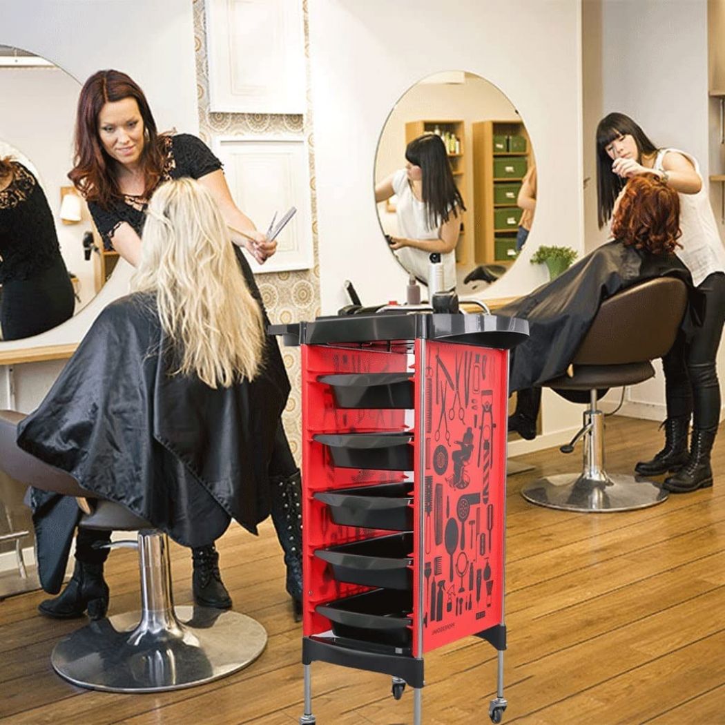 Stylish Tray Storage Cart Beauty Salon Trolley 
